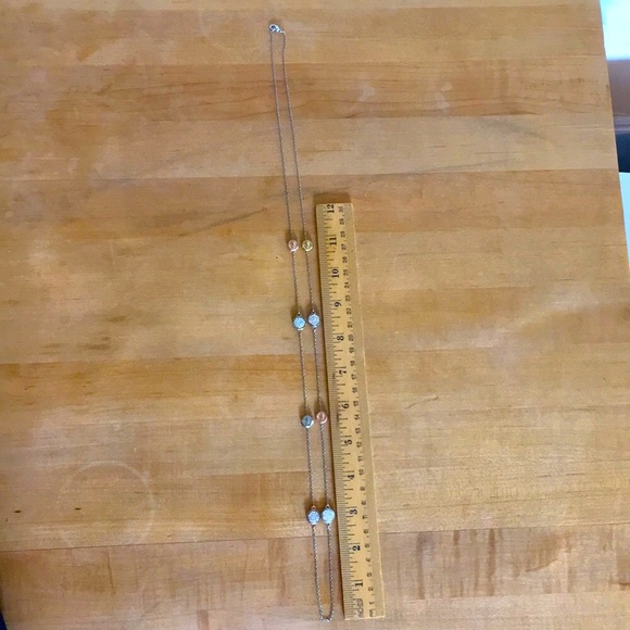 Long silver/gold beaded necklace - Picture 7 of 7